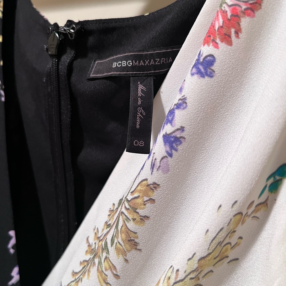 Black and white floral dress
